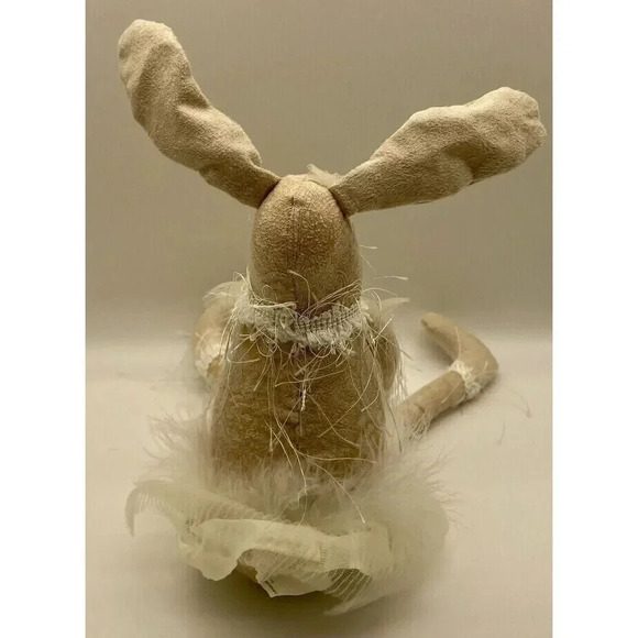 Bella Lux Easter Shelf Sitter Ballerina Bunny Rabbit Doll 11.5” Sitting 20” Long - Picture 3 of 5